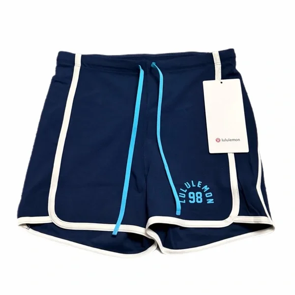NWT Lululemon Nulu Sporty Trim High-Rise Short *3” (Club Blue/White) Size: 6 - Picture 1 of 6